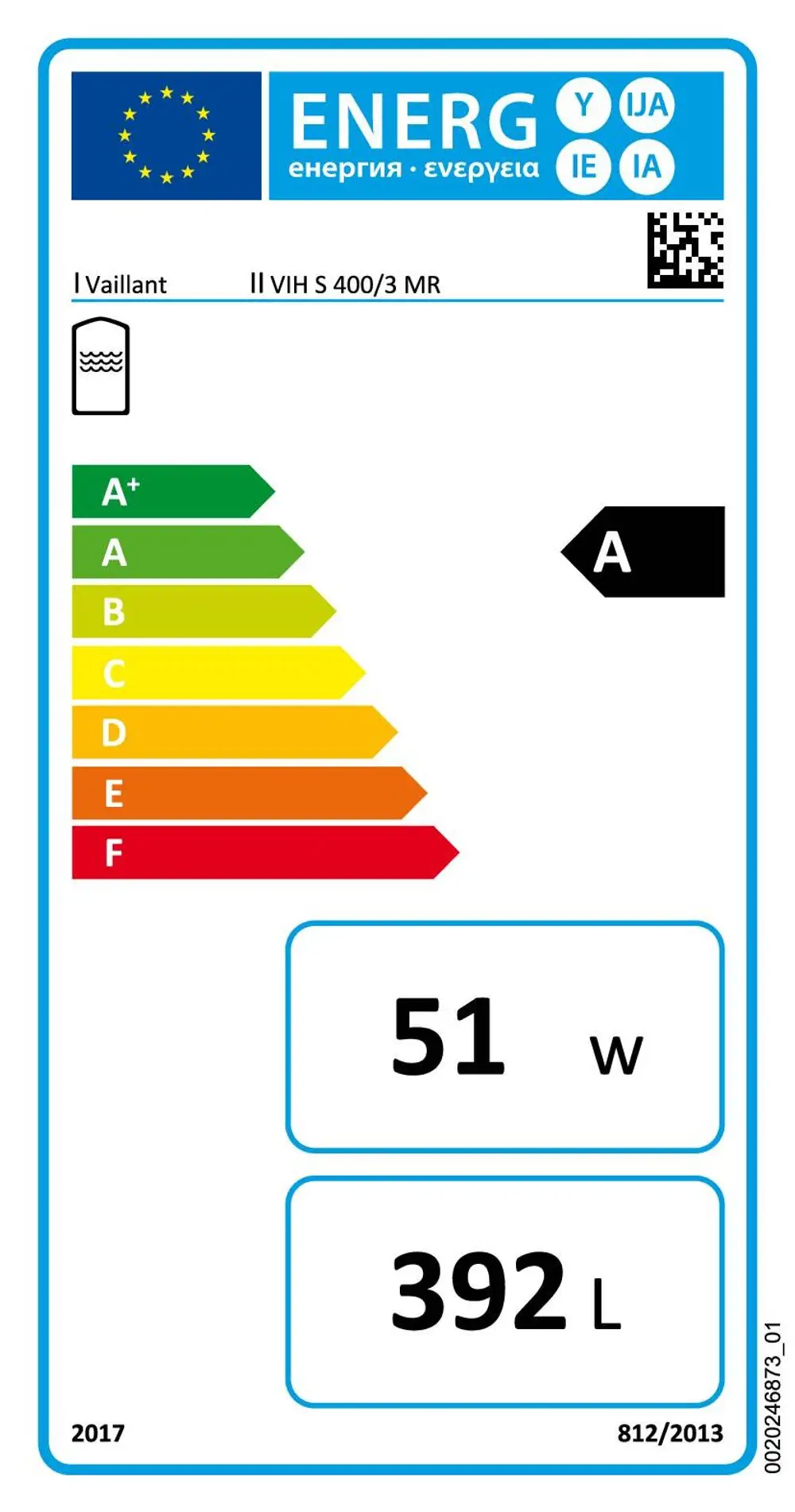 Vaillant-auroSTOR-excl--VIH-S-400-3-MR-Solar-WW-Speicher-400-l-rund-stehend-0010020665_0010020665 Energieeffizienzklasse A